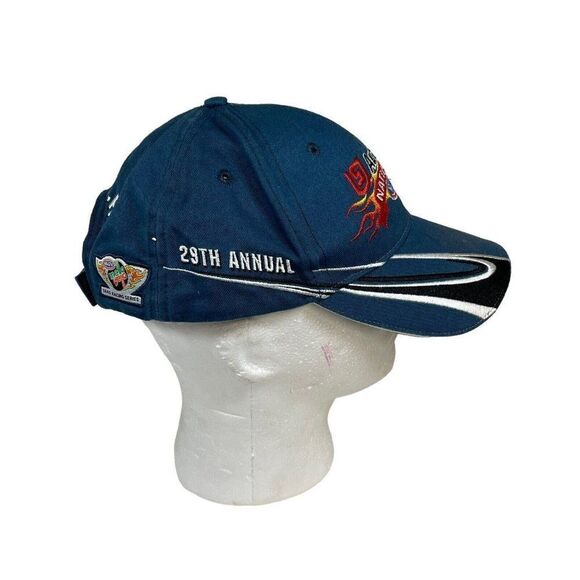 Vintage Flames Blue Auto Plus Nationals NHRA Adjustable Strap Hat Reading, PA - Picture 4 of 5